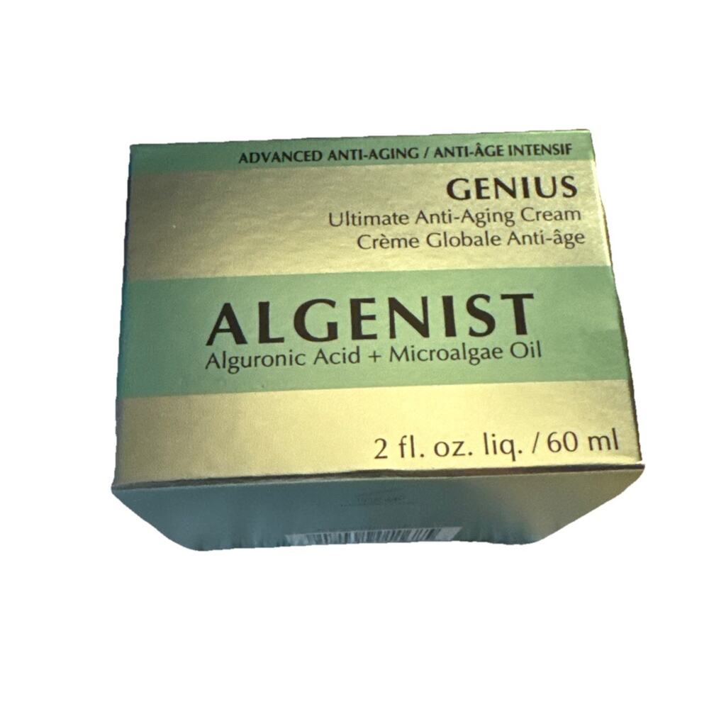 Algenist Genius Anti-Aging Cream 2oz Alguronic Acid Microalgae Oil Moisturizer